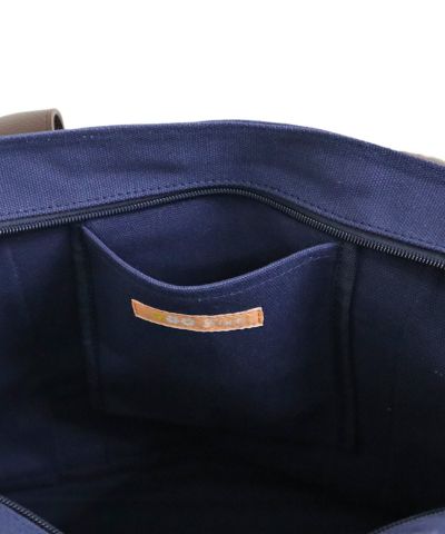 Inside pocket (navy×brown)