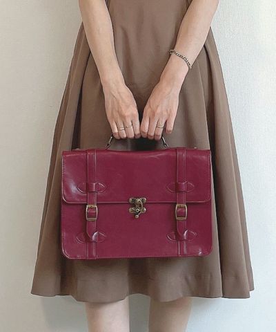 Trunk style mini satchel bag/F int [43AC02a002]