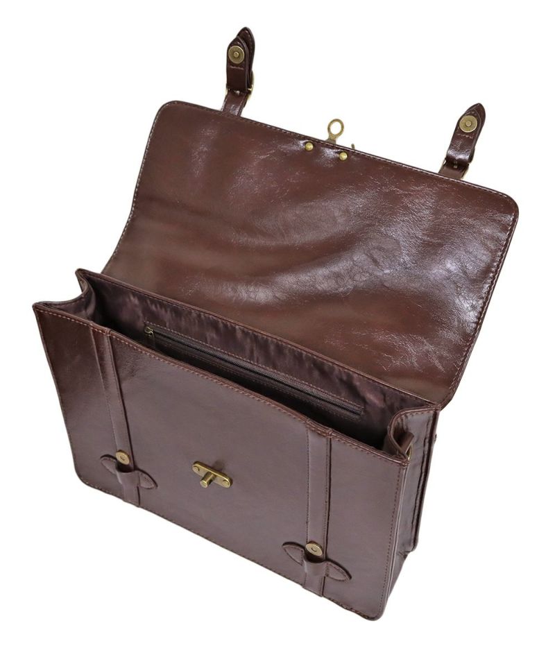 With the bag open (brown)