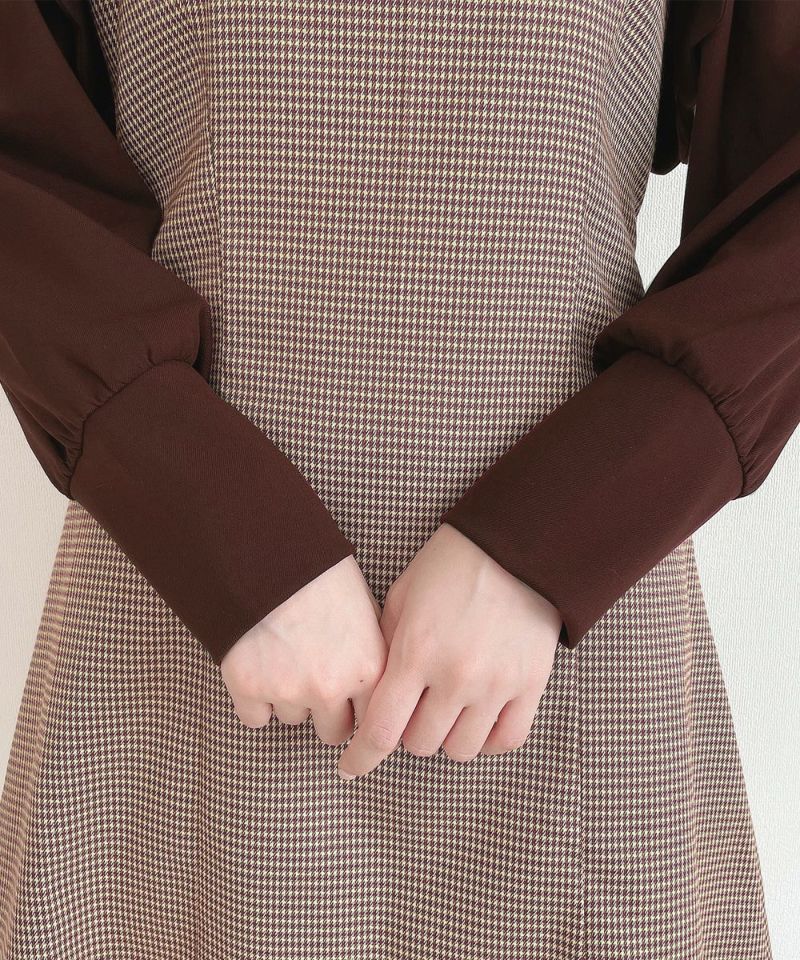 brown×yellow / 袖