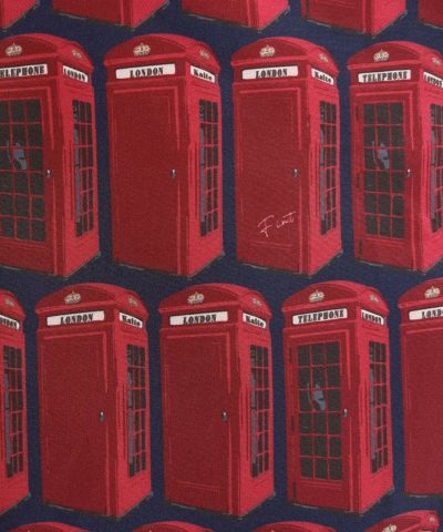 red×navy / Fabric