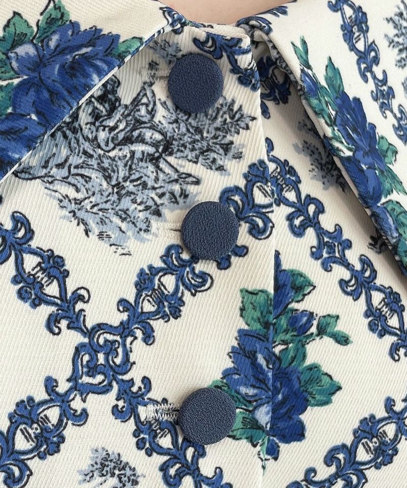 ivory×blue / button