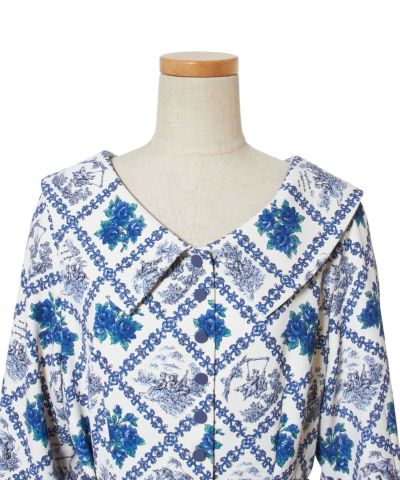 Front up (ivory x blue)