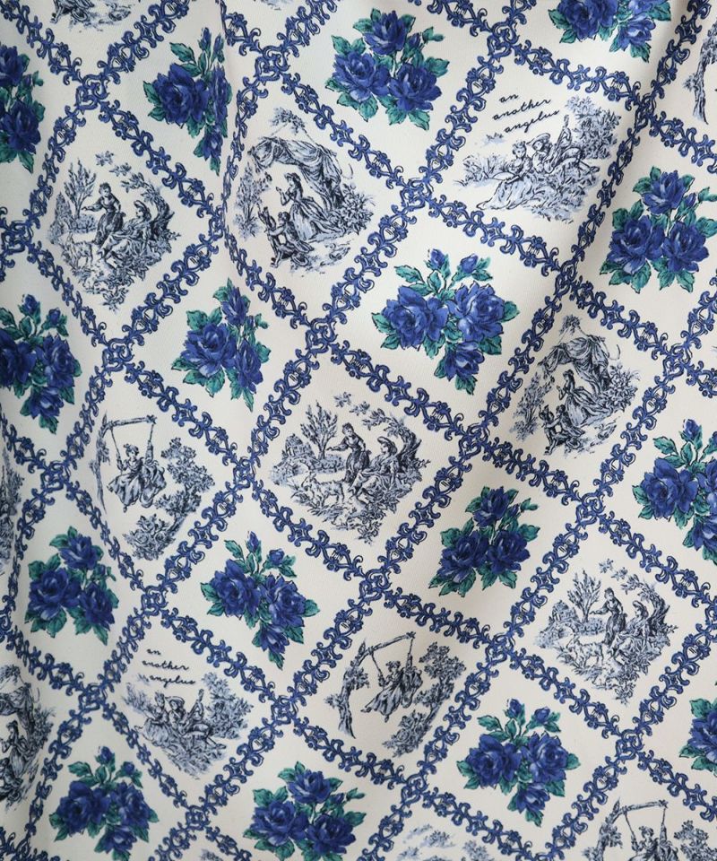ivory×blue / 生地