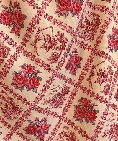 beige × red / fabric