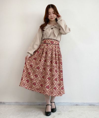 beige×red / 153cm
