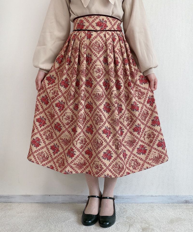 beige×red / 153cm