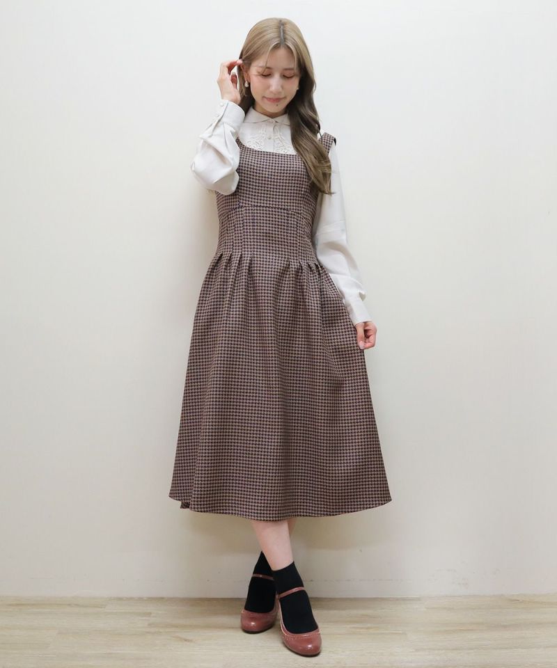 brown×navy / 160cm / dress only / size M