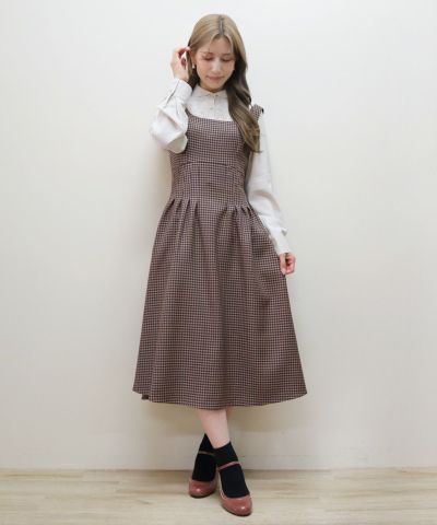 brown×navy / 160cm / dress only / size M