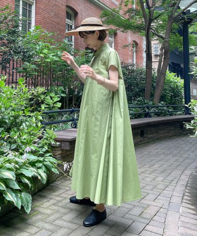 French sleeve flare shirt dress / COUPE LE COEUR [42PE03f003]