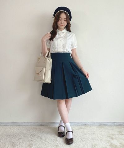 サイズ展開】ベルト付きハイウエストナローフレアースカート/an