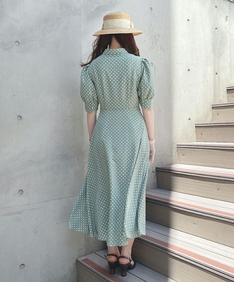 green × white / 153cm / S size wearing