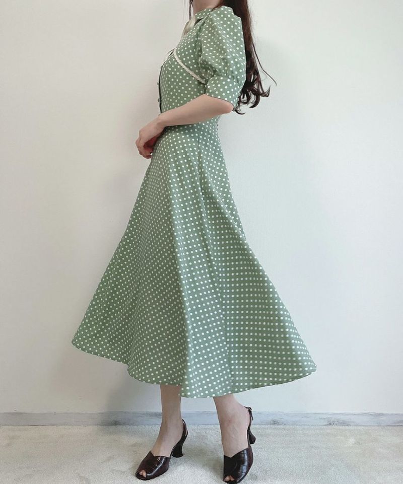green × white / 162cm / S size wearing