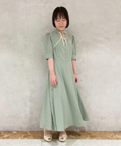 green × white / 149cm / S size wearing