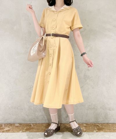 light yellow / 159cm / belt arrangement