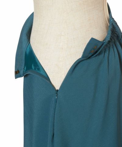 サイドファスナー　(blue green×white)