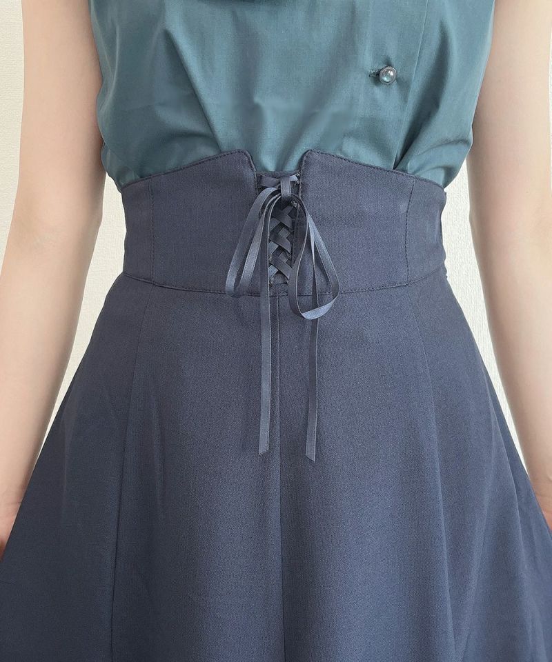 navy / lace up