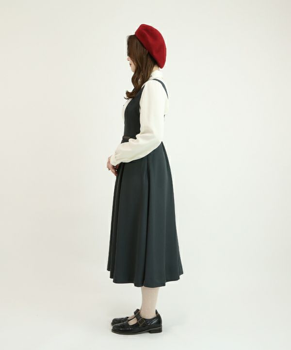 チェーンビット使いディープVネックジャンパースカート/F i.n.t