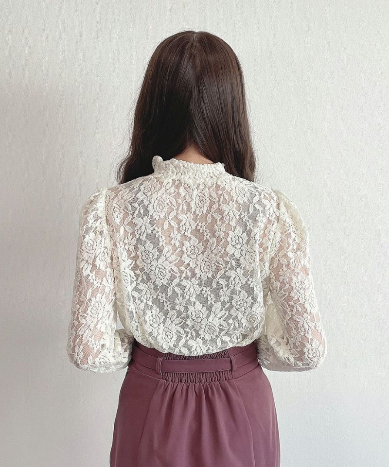 □総レースパワショルトップス/an another angelus [43BI02j002 □総レースパワショルトップス/an another angelus [43BI02j002