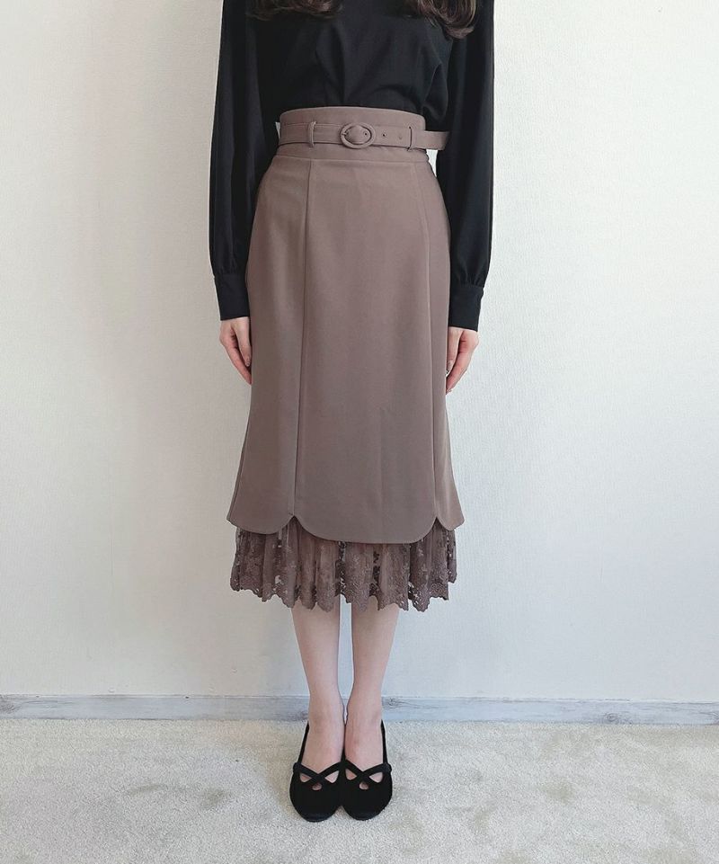 F i.n.t 裾レースタイトスカート