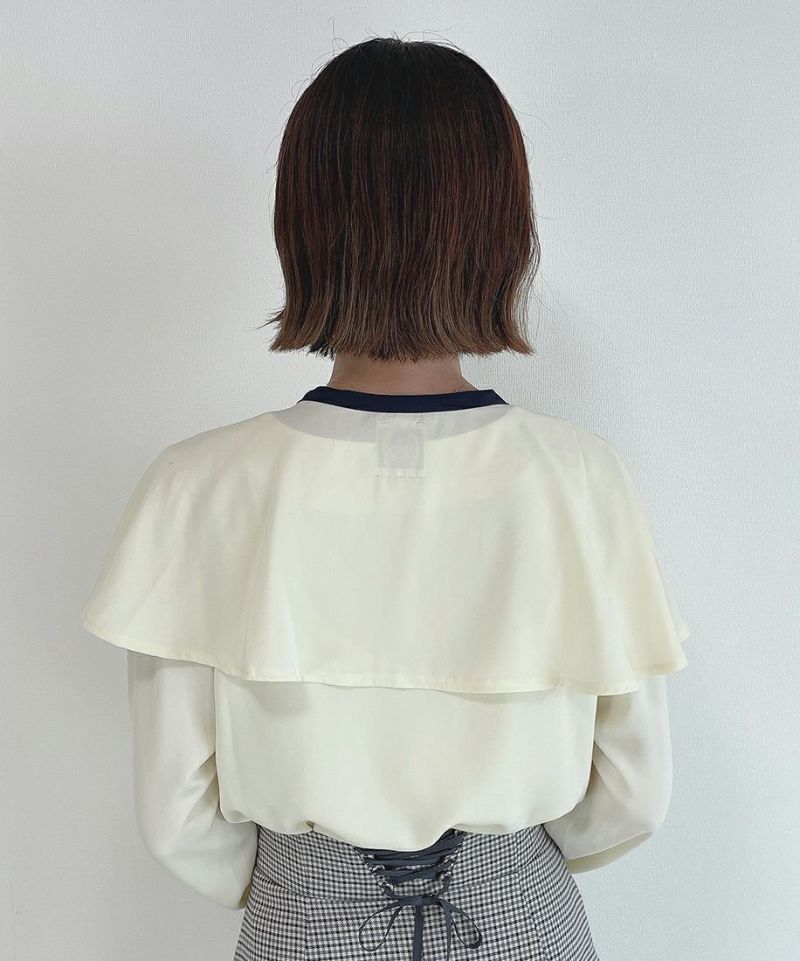 off white × navy / 158cm