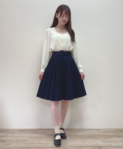 off white×navy / 166cm / ケープを外した場合
