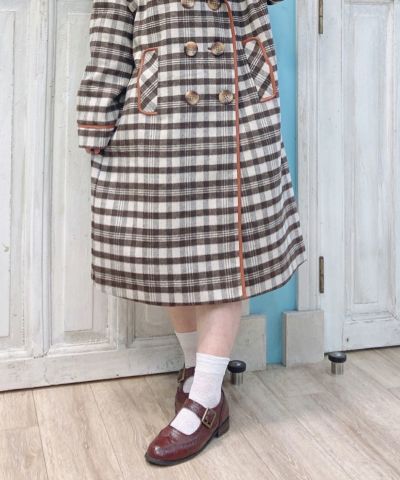 brown×white / 146cm