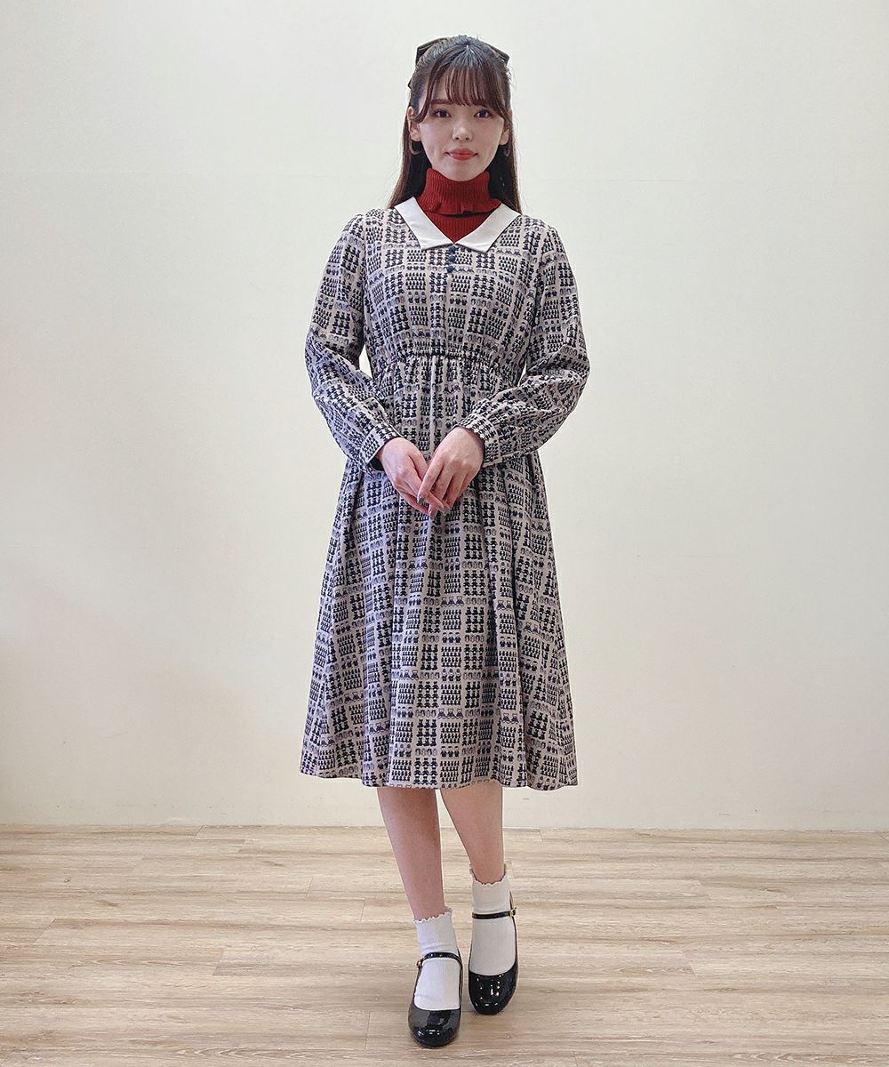 ivory×black / 166cm / ニットとのレイヤード