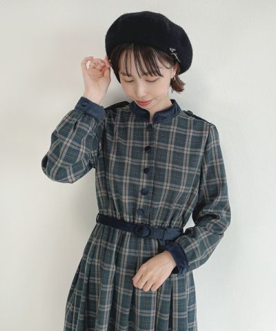 blue green × navy / 158cm