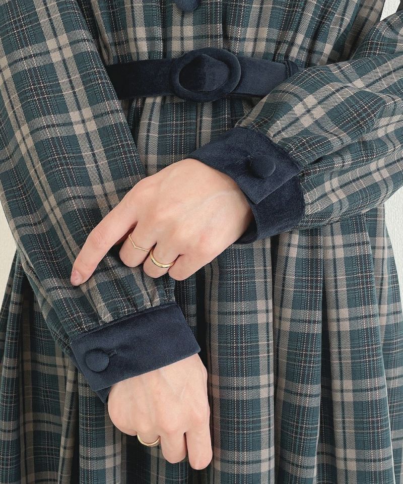 blue green × navy / 158cm