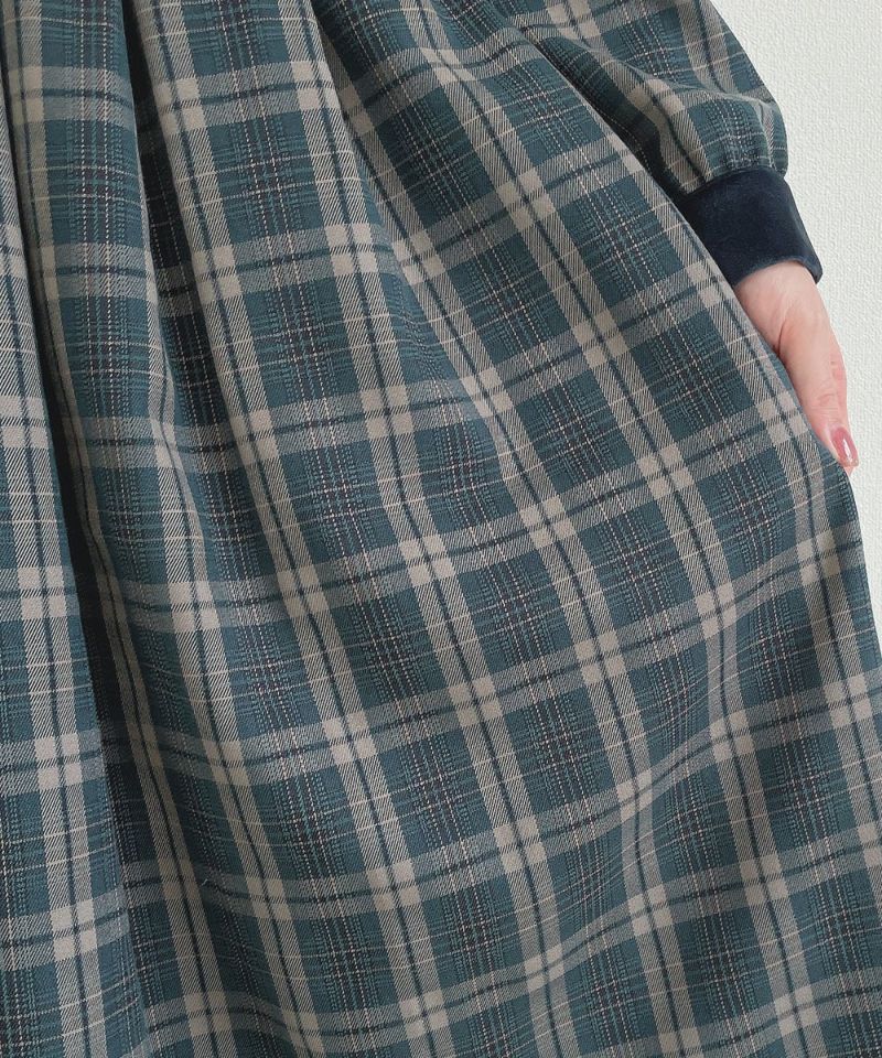 blue green × navy / 158cm