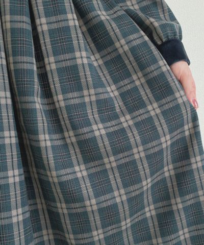 blue green × navy / 158cm