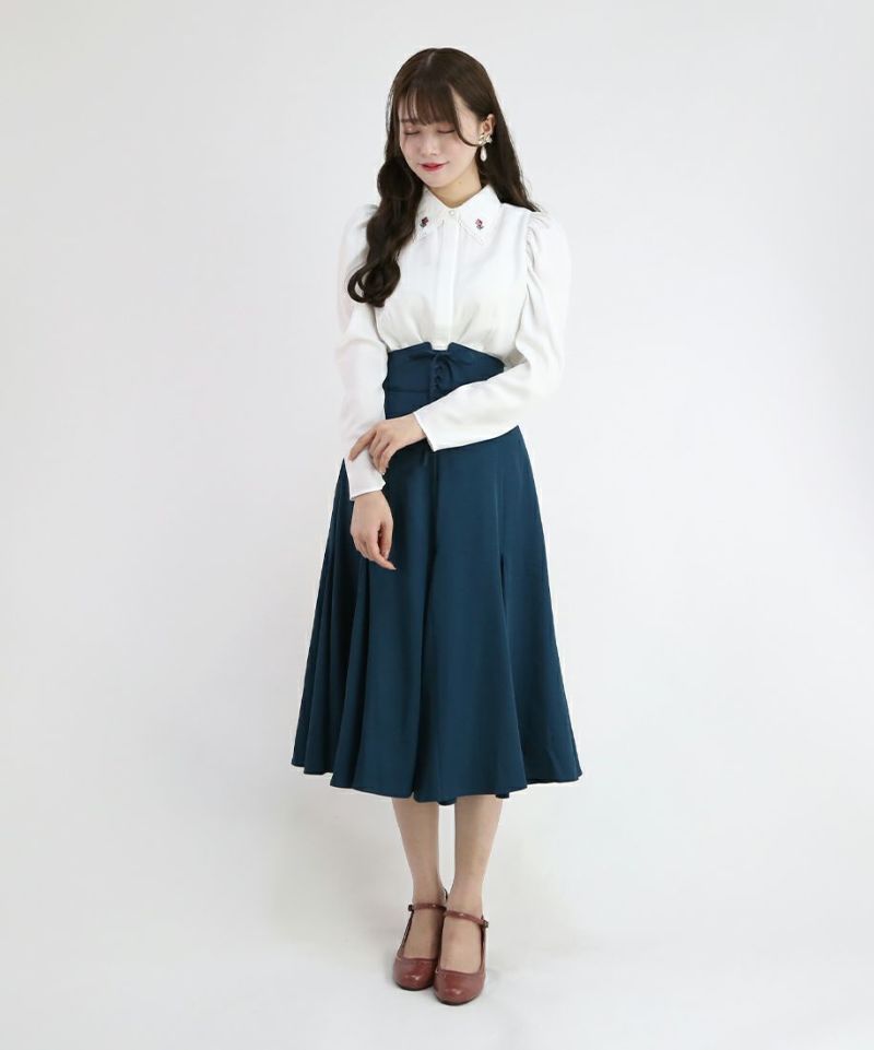 ローズカメオ刺繍衿ブラウス/an another angelus [43BF02j009