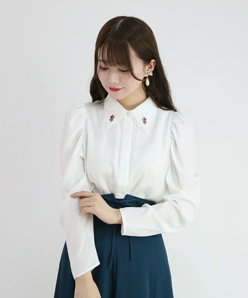 【新品未使用】OHGA ROSE ローズ ブラウス 白 LACE | OHGA