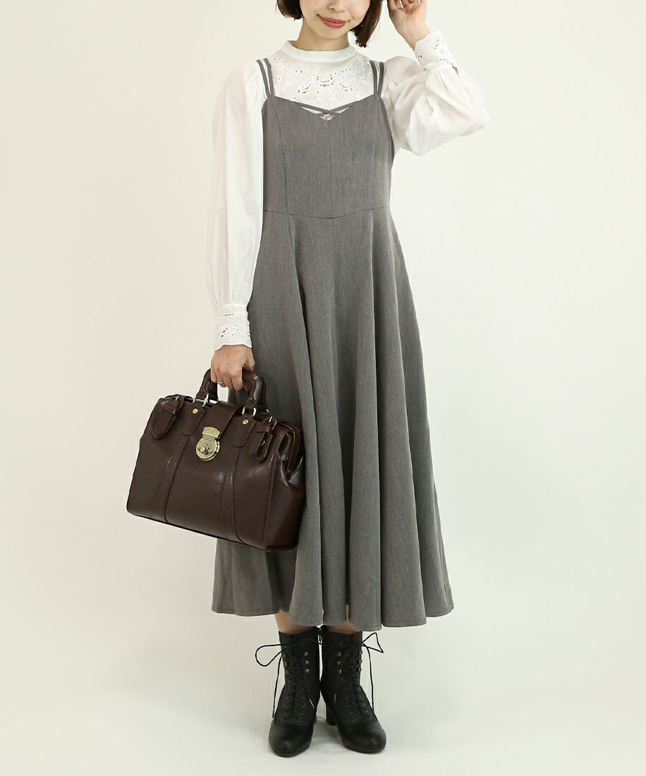 フロントクロスラインワークキャミワンピース/an another angelus