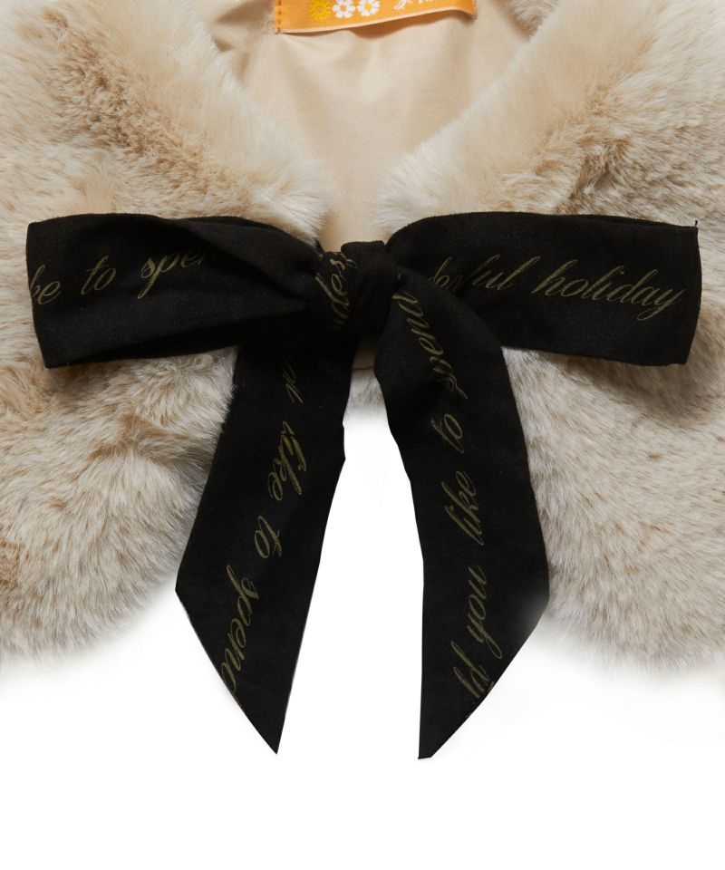 Ribbon up (ivory x black)