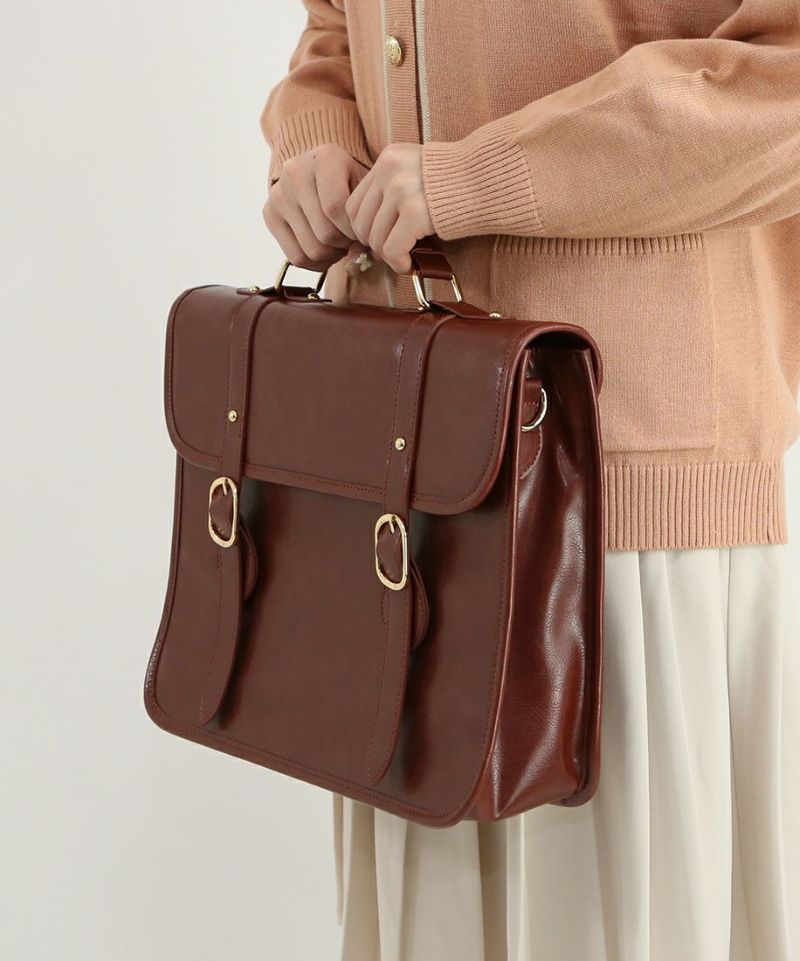 ダブルベルトサッチェルバッグ/F i.n.t [45AC02a001] | F i.n.t