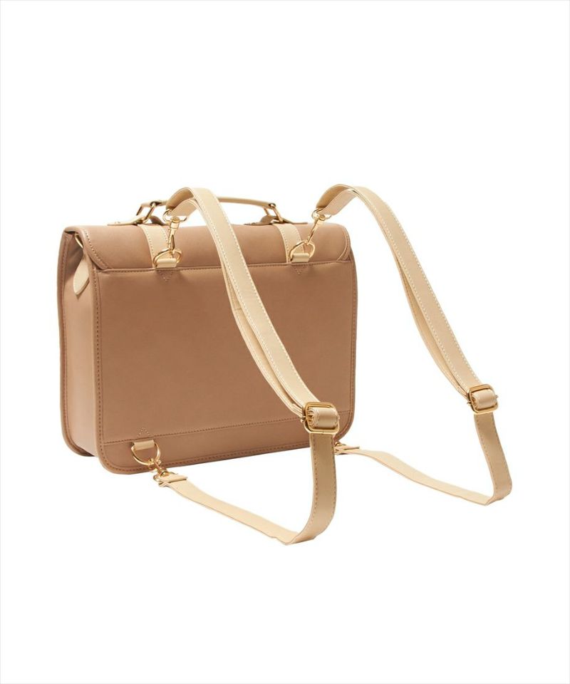 Backpack type (beige×white)