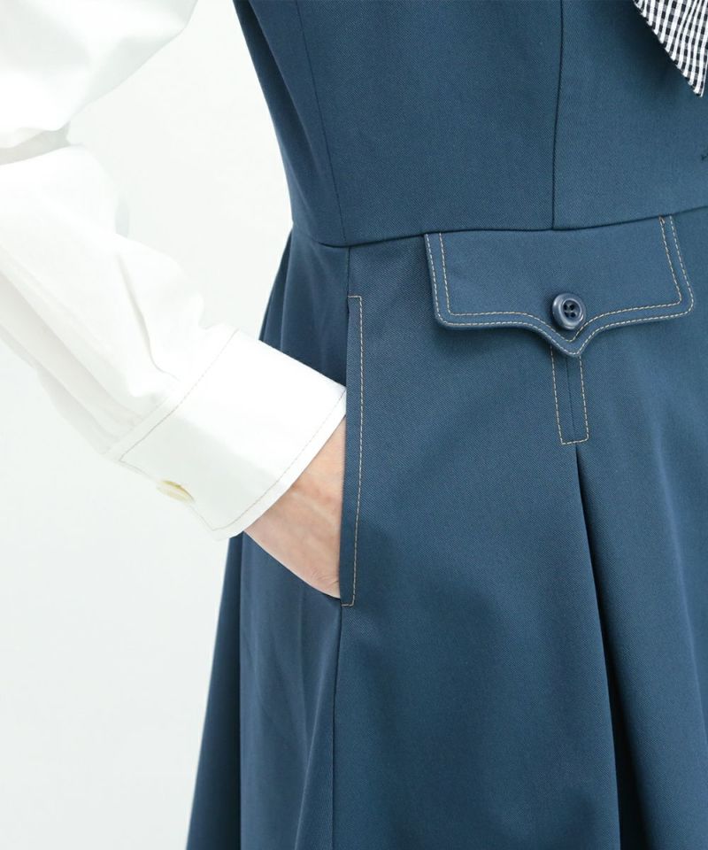blue green / 158cm / wearing only one piece