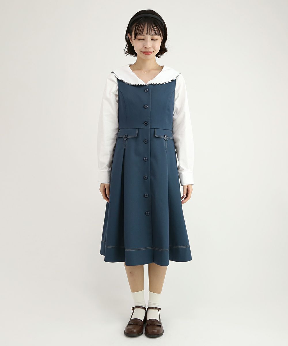 blue green / 158cm / ワンピースのみの着用