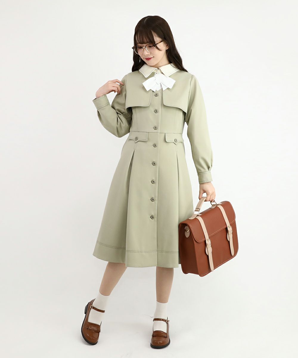 light khaki / 162cm / ブラウスとのレイヤード