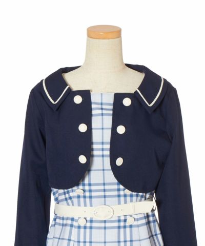 Front up (navy x white)