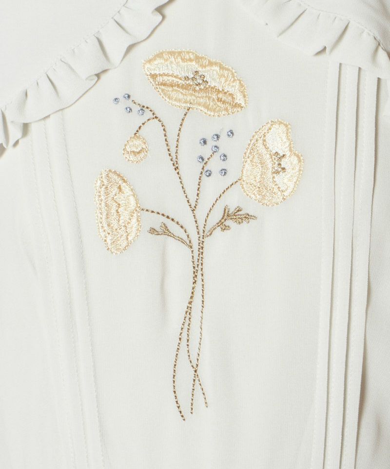 Embroidery up (blue gray)
