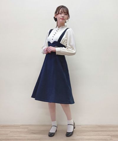 off white×navy / 167cm