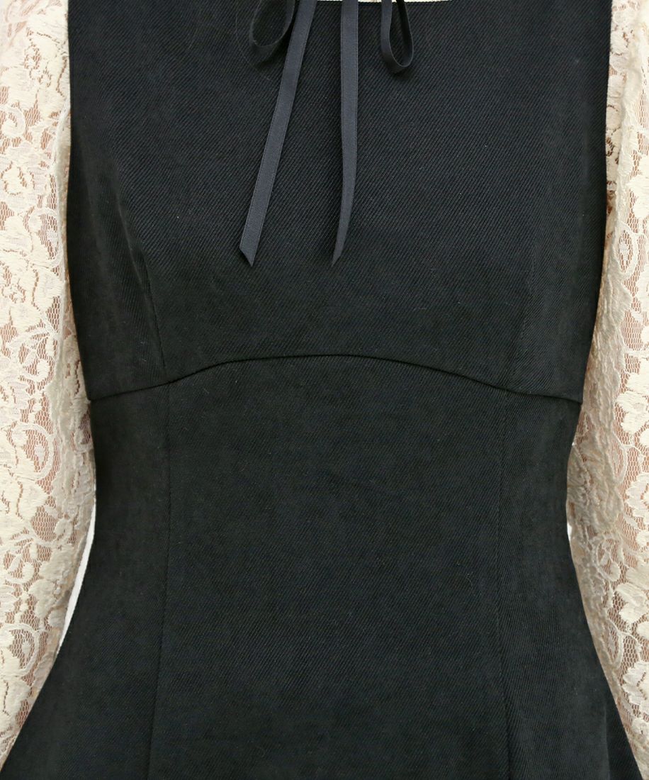 レースレイヤードナローフレアージャンパースカート/an another