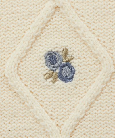 刺繍アップ (off white)