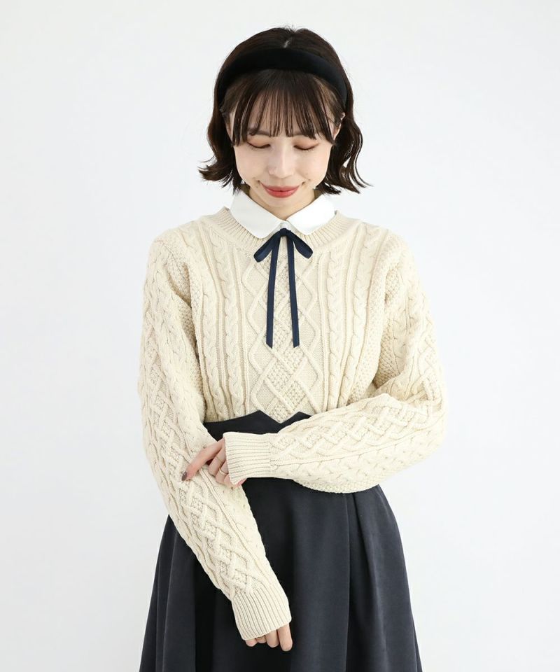 off white x navy / 158cm / layered with knit