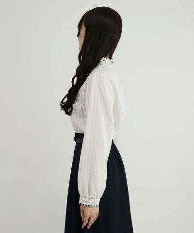off white × navy / 162cm