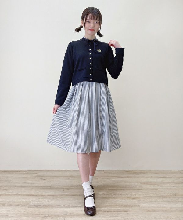 □エンブレム刺繍カットソーカーディガン/F i.n.t [45AI05j006 □エンブレム刺繍カットソーカーディガン/F i.n.t [45AI05j006