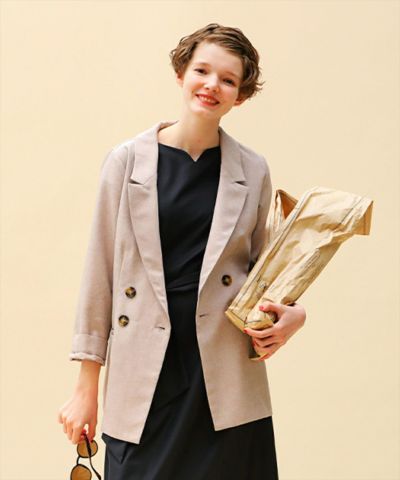 Linen-like double jacket/COUPE LE COEUR [45PD01j001]